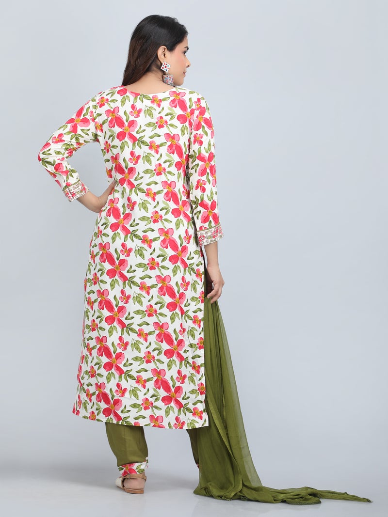 Shifory Floral Print Multi Kurti Set for Women - Image 2